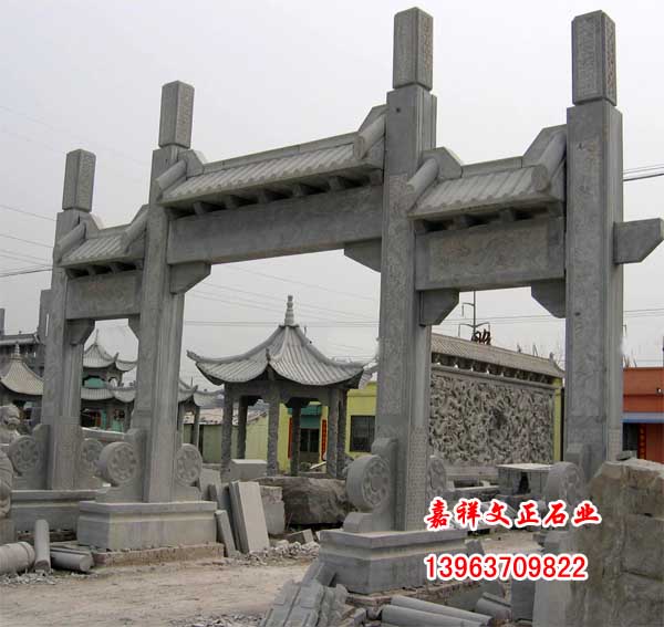 石雕牌坊，牌楼，石牌楼，石牌坊，石门,山门