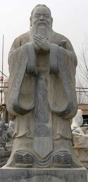 石雕孔子像，主席像，寿星，白求恩