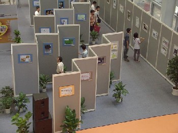 坚杆支架、展览屏风、书画展览材料