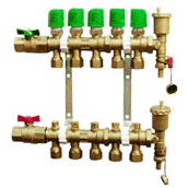 分水器集水器、支架式分水器、地板采暖分水器