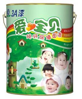 供应3A爱宝贝纯环保墙面漆