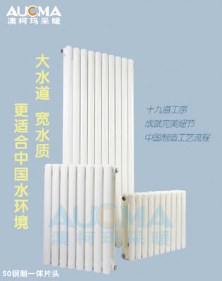 50钢制一体片头散热器