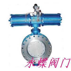 D643H气动法兰式三偏心多层次硬密封蝶阀