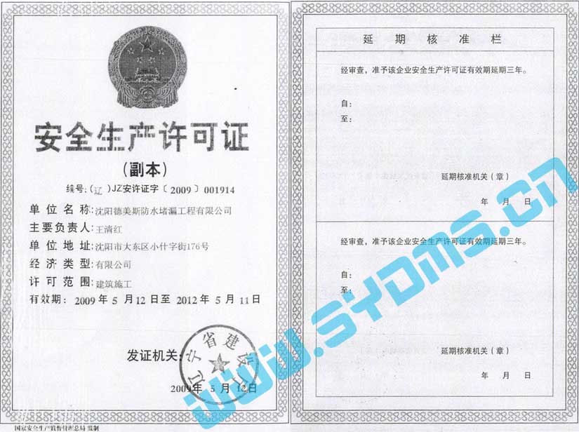 沈阳德美斯防水堵漏工程有限公司