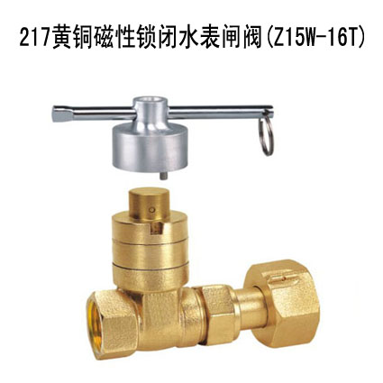 217黄铜磁性锁闭水表闸阀(Z15W-16T)