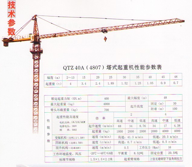 吉林辽源中龙QTZ4807塔吊
