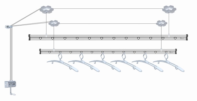 室内晾衣架自动升降晾衣架嗮衣架B