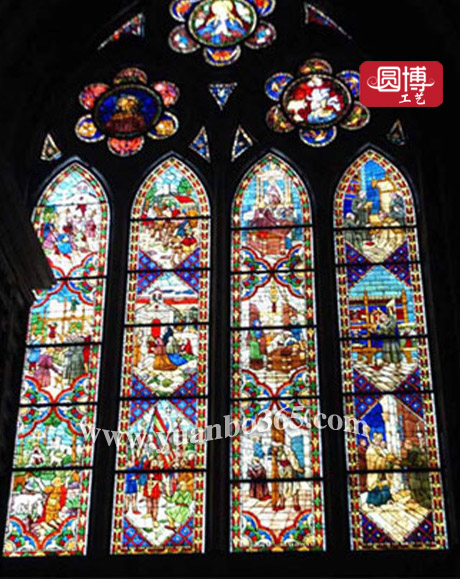 出口日本欧美教堂玻璃彩绘玻璃教堂彩绘玻璃【图】