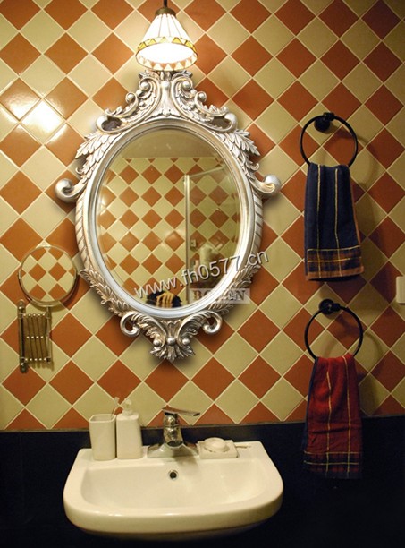 PU017A欧式卫浴镜子,浴室镜子镜框