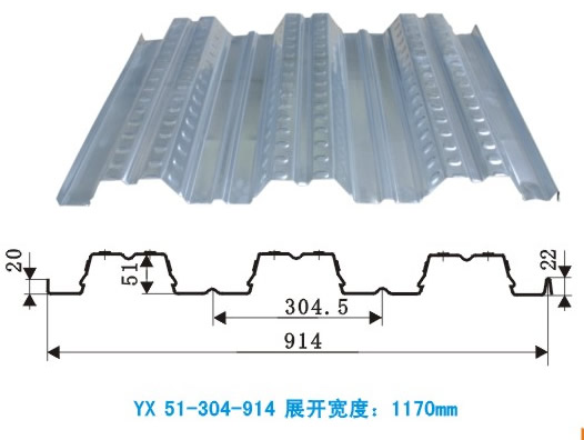 YX51-304-914开口楼承板