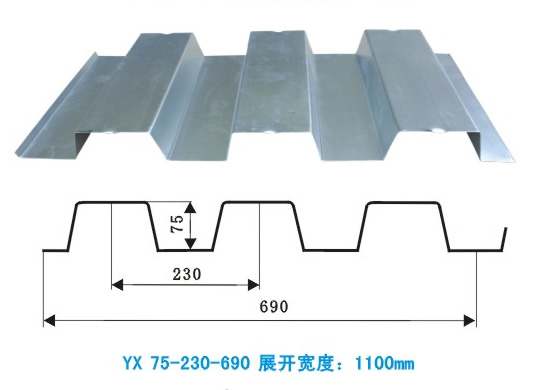 供应YX75-690开口楼承板