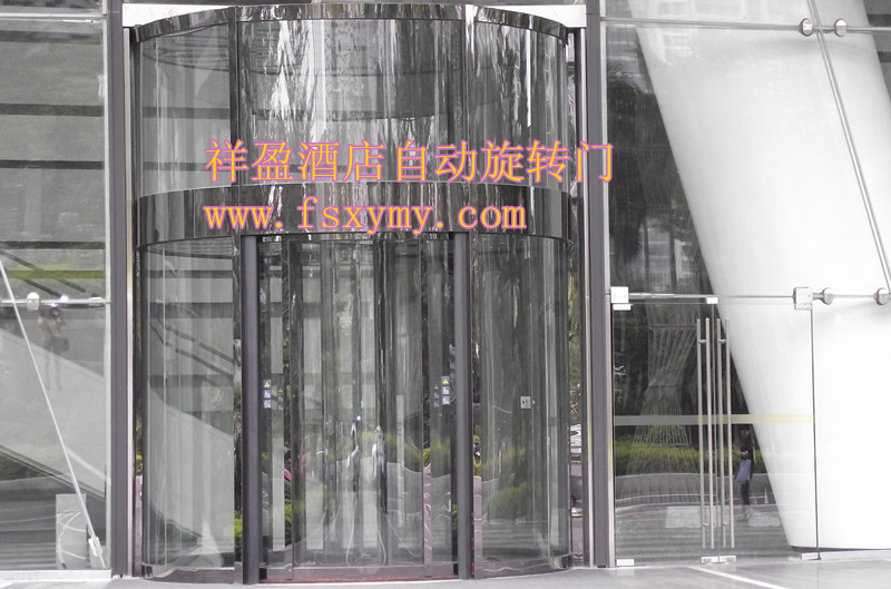 自动旋转门玻璃门|广州佛山酒店旋转门|三翼自动旋转