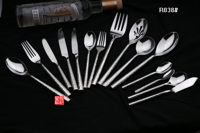 【银貂】R038纹形系列顶极不锈钢西餐具刀叉勺