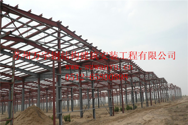 苏州常州轻钢网架管桁架钢结构厂房车间加工