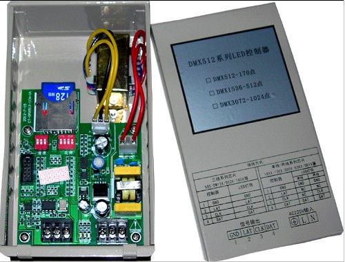 SD卡1-8通道DMX512电源同步LED控制器