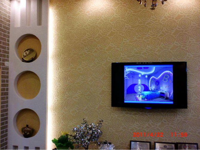 欧式风格的电视背景墙就找优特美筑硅藻泥！