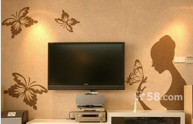 硅藻泥电视背景墙效果图3