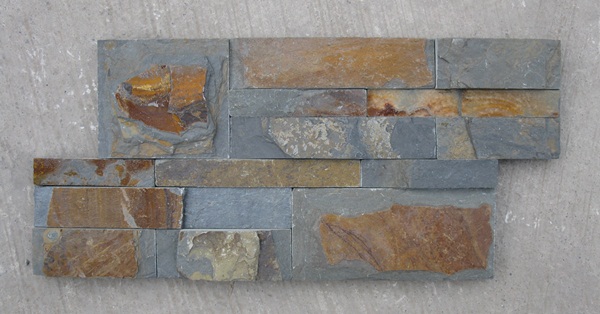 天然板岩文化石--锈色板岩 18x35x1-2cm