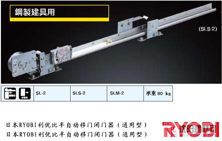 日本RYOBI利尤比半自动移门闭门器 SLS-2