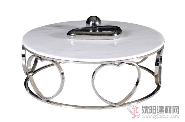 圆形不锈钢/大理石饰面茶几