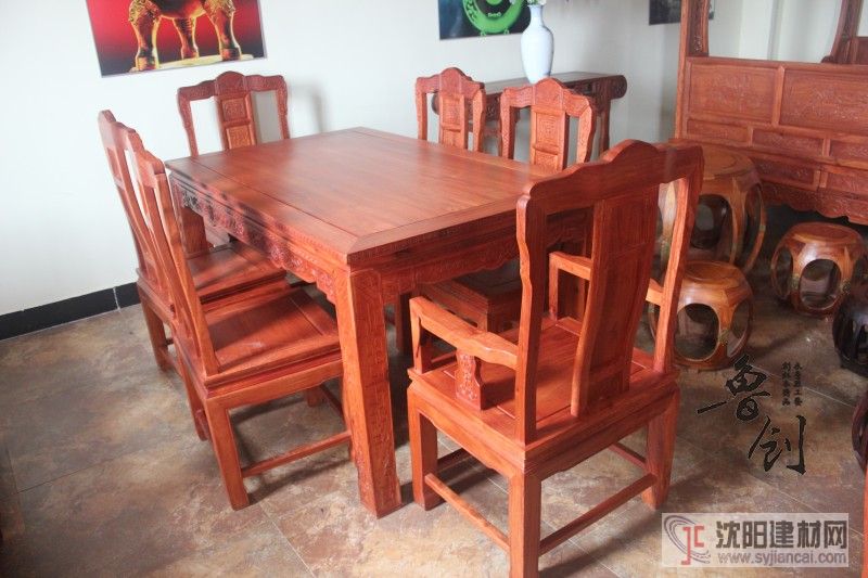 东阳红木家具厂家直销-大果紫檀餐桌