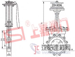 PZL43链轮单夹式刀型闸阀