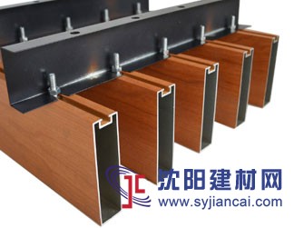 广东木纹热转印型材铝方通吊顶材料
