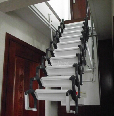 双控电动阁楼伸缩楼梯 遥控阁楼楼梯 上海伸缩楼梯