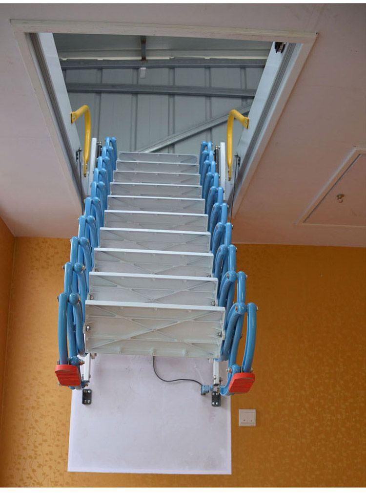 阁楼伸缩楼梯多少钱  电动阁楼楼梯 无锡伸缩楼梯