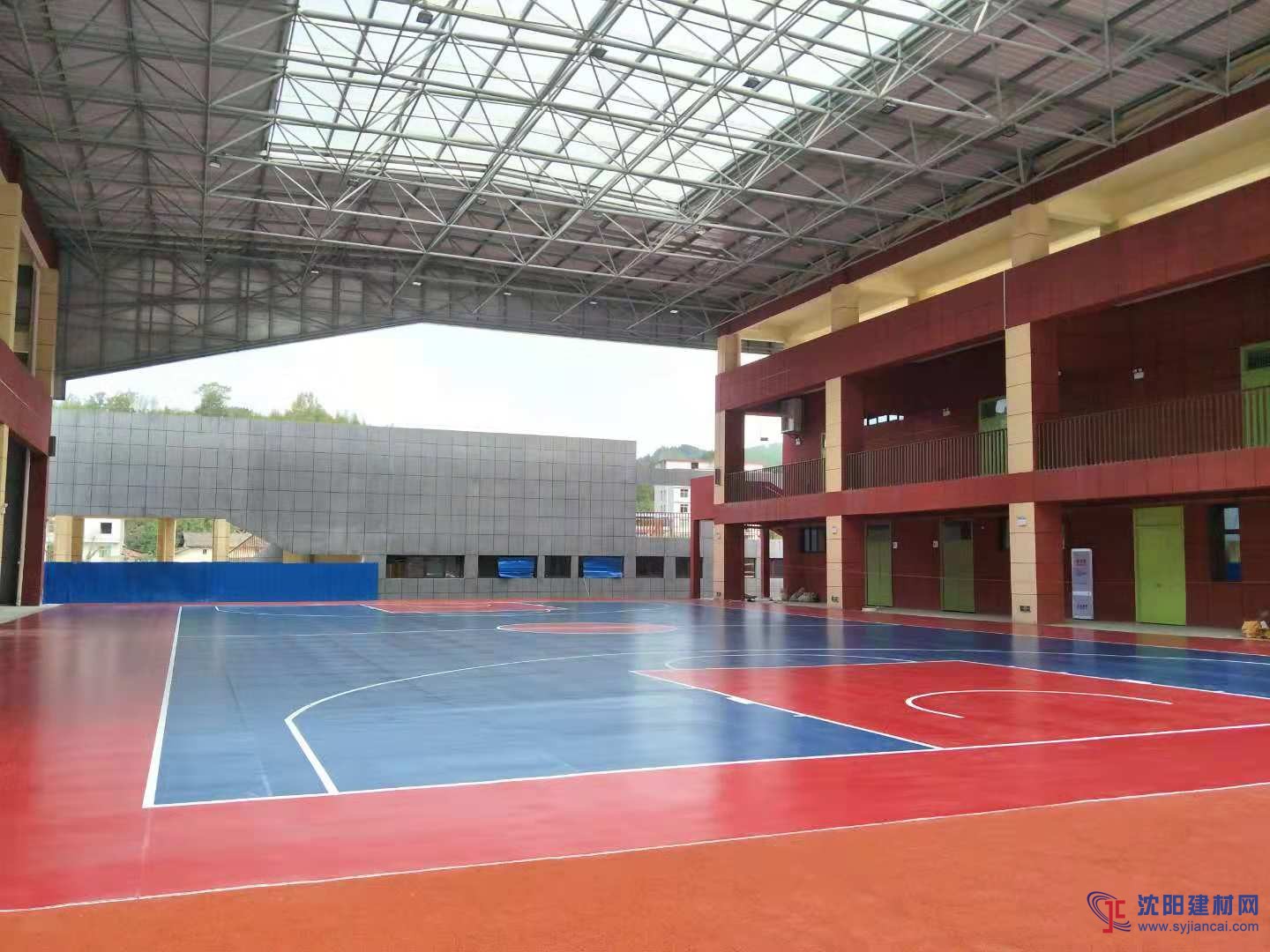 沈阳PVC地胶室内篮球场铺装案例