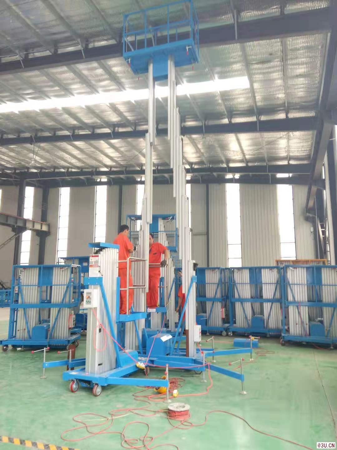 双柱铝合金升降机移动液压电动室外码头小型登高梯