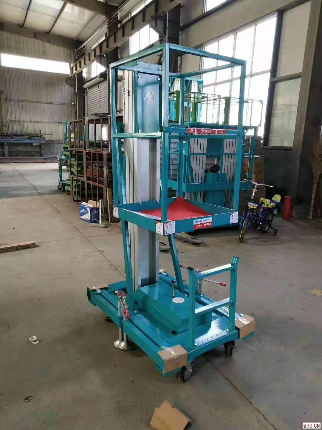 单柱铝合金升降机移动小型单人车站室外登高梯