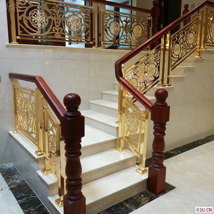 中山别墅铜艺楼梯护栏2021新款设计