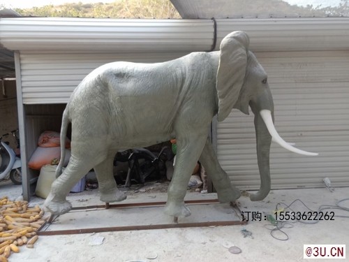 户外大型仿真动物大象玻璃钢雕塑工艺品公园景区装饰落